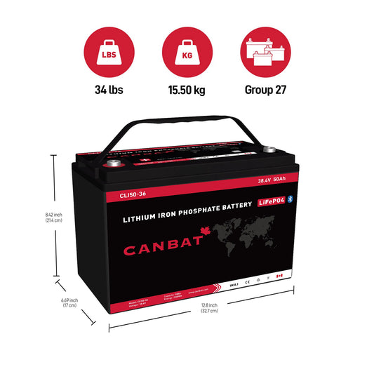 36V LITHIUM BATTERIES CANADA (LIFEPO4)