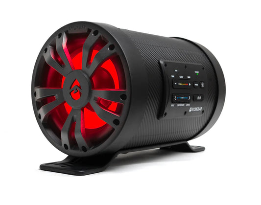 ECOXGEAR SoundExtreme ES08 powersports forseglet drevet 8-tommer subwooferrør med indbygget 500 watt forstærker